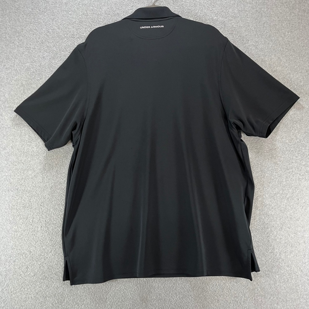 Under Armour Polo Shirt Loose Mens 2XL Black Athletic Sportswear Athleisure - Picture 4 of 9
